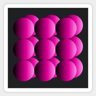 Fluorescent Spheres | Gradient Neon Pink Magnet